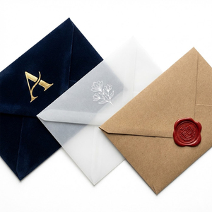 Enveloppe cadeau personnalisée de luxe en papier kraft brun recyclable pour l'Aïd Moubarak avec impression de logo - Product Image 2
