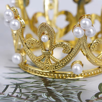 Romantique perle couronne gâteau Topper guirlande pour joyeux anniversaire fêtes ornements de cheveux pour enfants décorations de mariage