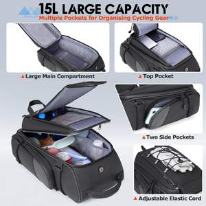 Échantillon gratuit Sac de roue imperméable de grande taille avec logo personnalisé Accessoires de vélo Sac de rangement pour voyage en vélo de route et de montagne Sac avant de vélo - Product Image 3