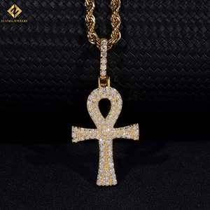 Colgante de Cruz con Incrustaciones de Moissanita en Plata de Ley 925, Joyería Hip Hop de Alta Calidad para Hombres y Mujeres - Product Image 5