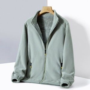 Produttori di abbigliamento Cardigan con collo alto caldo in velluto spesso invernale personalizzato giacca felpa 420g Top a maniche lunghe - Product Image 1