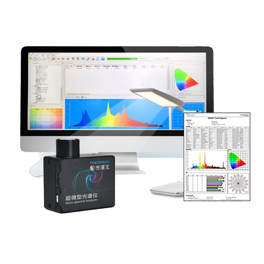 HPCS300 Mini Spectrometer Lux Cct Cri Meter Voor Led Met Software