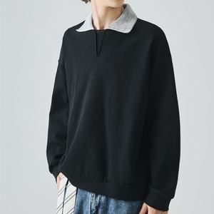 <span class=keywords><strong>Felpa</strong></span> da Uomo Oversize <span class=keywords><strong>con</strong></span> <span class=keywords><strong>Colletto</strong></span> a Contrasto, Scollo a V <span class=keywords><strong>Bianco</strong></span> Crema <span class=keywords><strong>con</strong></span> <span class=keywords><strong>Colletto</strong></span> Polo Strutturato - Product Image 6