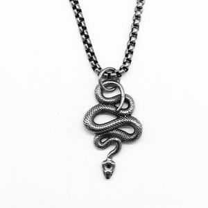 Collar de Acero Inoxidable 316 con Colgante de Serpiente Venenosa de Hip-Hop, Ojo Feroz, Rey de las Serpientes, Joyería Masculina con Encanto - Product Image 1