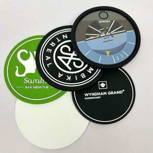 Activity Event Use Personalized Coasters Pvc 9cm Printed Round Cheap Hotel Drink Cup Coasters With Logo