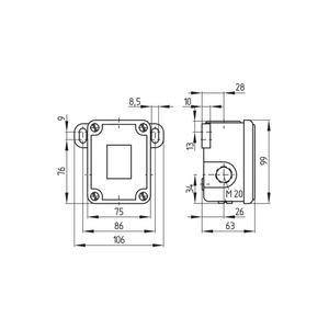 กระบอกลมแบบไม่ติด Airpot Airpel รุ่น M24D100 0N แบบกระทำทางเดียว พร้อมบัฟเฟอร์แม่เหล็กแบบกลไก สำหรับใช้งานในอุตสาหกรรม - Product Image 3