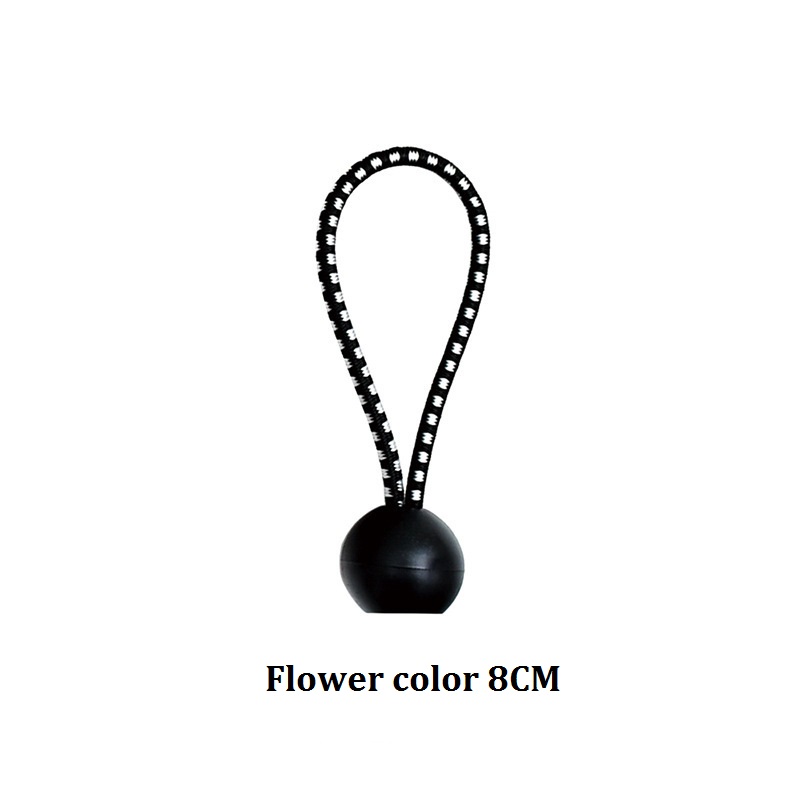 Boule de corde élastique 8cm (noir et blanc)