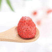 Bulk groothandel gezonde snack gevriesdroogde aardbeien chips gedroogd fruit staande pouch 200g OEM private label FD aardbei