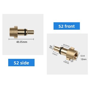 Adaptateur PA haute pression tout en cuivre pour accessoires de lave-auto avec raccord rapide - Product Image 3