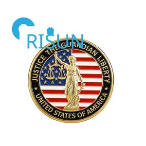 Monedas de Desafío Personalizadas de Metal Esmaltado 3D con Diseño de Balanza de la Justicia para Abogados y Souvenirs al por Mayor - Product Image 2