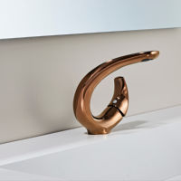 Robinet de lavabo en laiton noir mat, design créatif, pour eau froide et chaude, réglable, installation facile, vente en gros