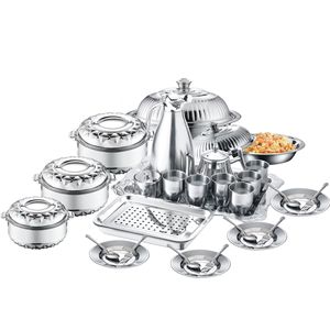 Afrikanischer Grenzüberschreitender Gas-Kompatibler Edelstahl-Doppelschicht-Orchideen-Konservierungstopf Isolierter Magnolien-Topf 28-teilig - Product Image 6
