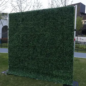 EG-M040 Fake Milan Flower Wall Artificial Green Plant Wall For Wedding Backdrop Decoration