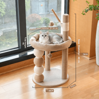 Arbre à chat et lit combinés, griffoir, structure d'escalade intégrée pour chat, tapis à griffer anti-chute, mobilier pour animaux de compagnie pour l'exportation