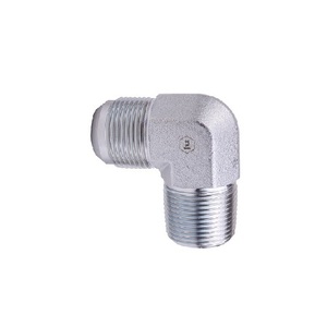 Ningji Yuli Nhà Cung Cấp Thép Carbon 1/4 "NPT Để 6AN Nam Threaded 90 Độ Khuỷu Tay Mạ Kẽm Ống Thủy Lực Phụ Kiện - Product Image 6