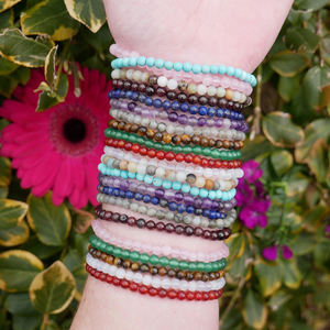 Pulseras de Cuentas de 4mm con Poder Curativo de Reiki, Joyería de Piedras Preciosas de Cristal para Aliviar el Estrés y la Ansiedad, Pulseras Redondas Naturales - Product Image 3