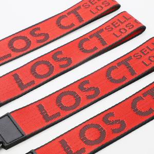 Wholesale Custom Jacquard Woven Short Lanyard Streetwear Keychain Lanyard with Metal Strong Carabiner - Product Image 4