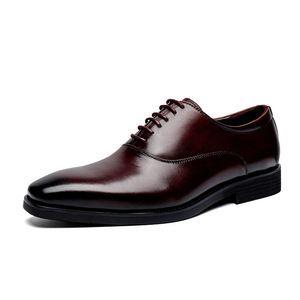 Top Grain Leather Men's Business Shoes Genuine Leather British Style Handcrafted Slip-On Loafers Breathable - Product Image 3