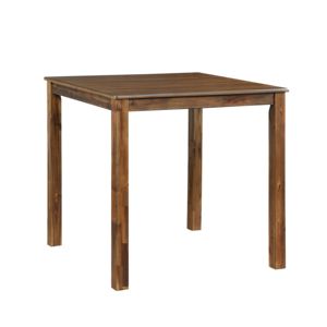 DB 5 pièces ensemble de salle à manger table de hauteur de comptoir et 4 chaises meubles de cuisine en bois finition noyer avec verre style transitionnel - Product Image 6