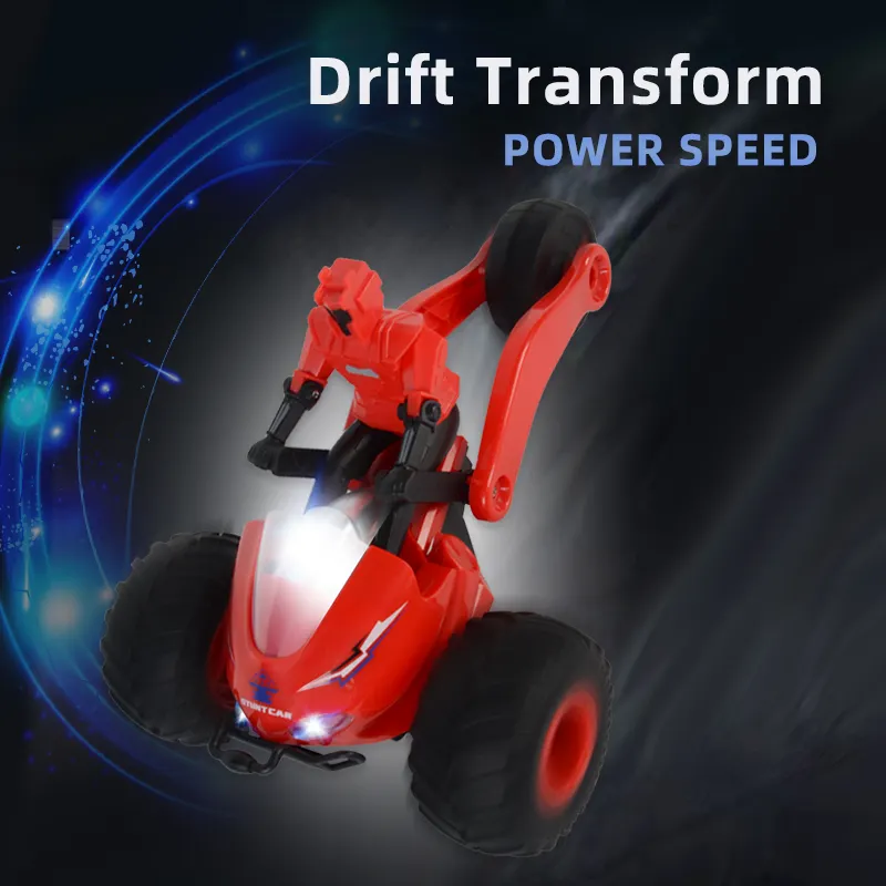 1238A Single Battery RC Electric Car Toys 2.4GHZ Radio Control Drift Transform RC Stunt Motorbike With Music And Light For Kids