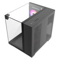 Nuevo Diseño de Caja de Ordenador para Juegos, Tres Paneles de Vidrio Templado, Caja de Ordenador de Escritorio, Gran Almacenamiento, Caja de PC Micro ATX