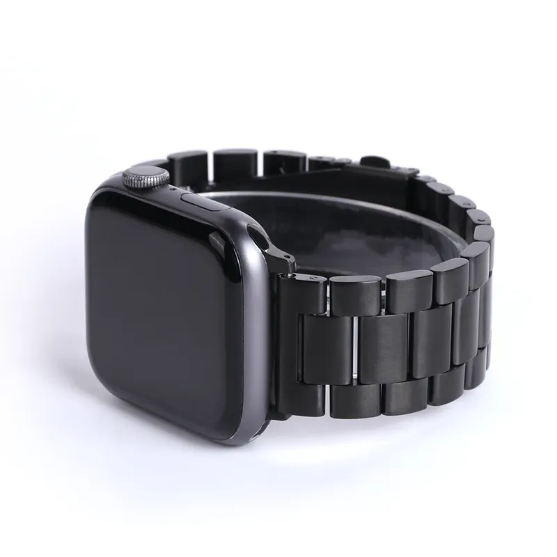 สายสแตนเลสสตีลหรูหราสำหรับ Apple Watch,สายนาฬิกาข้อมือโลหะสำหรับ IWatch 7 6 5 4 3 2ขนาด41มม. 45มม. 40มม. 44มม.