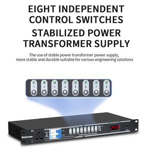 Bekboes BS-510 Nhà Máy Giá Chuyên Nghiệp Hệ Thống Âm Thanh 30A 9 Kênh Sân Khấu Hiệu Suất Âm Thanh Điện Sequencer Điều Khiển - Product Image 4