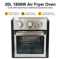 Four à convection tout-en-un, friteuse à air, grille-pain, 12L-30L, en acier inoxydable, électrique, sans huile, contrôlé par application