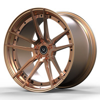 Rines de Aleación de Aluminio Forjado de 2 Piezas, Personalizados, Color Bronce Cepillado, de 18 a 23 Pulgadas, para Autos Universales