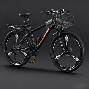 Bicicletta Versatile da 26 Pollici con Ammortizzatori per Adulti, Realizzata in Acciaio al Carbonio Resistente e Dotata di 24 Marce per Uso Quotidiano o Viaggi Estivi - Product Image 1