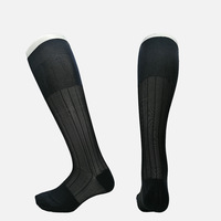 Chaussettes noires longues aux genoux pour hommes Bas en nylon Respirant et absorbant la transpiration Stocks de sport pour hommes