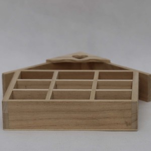 Estante de <span class=keywords><strong>madera</strong></span> en forma de casa, estante de pared, color natural, con 9 partes, decoración para el hogar, <span class=keywords><strong>madera</strong></span> de pino - Product Image 3