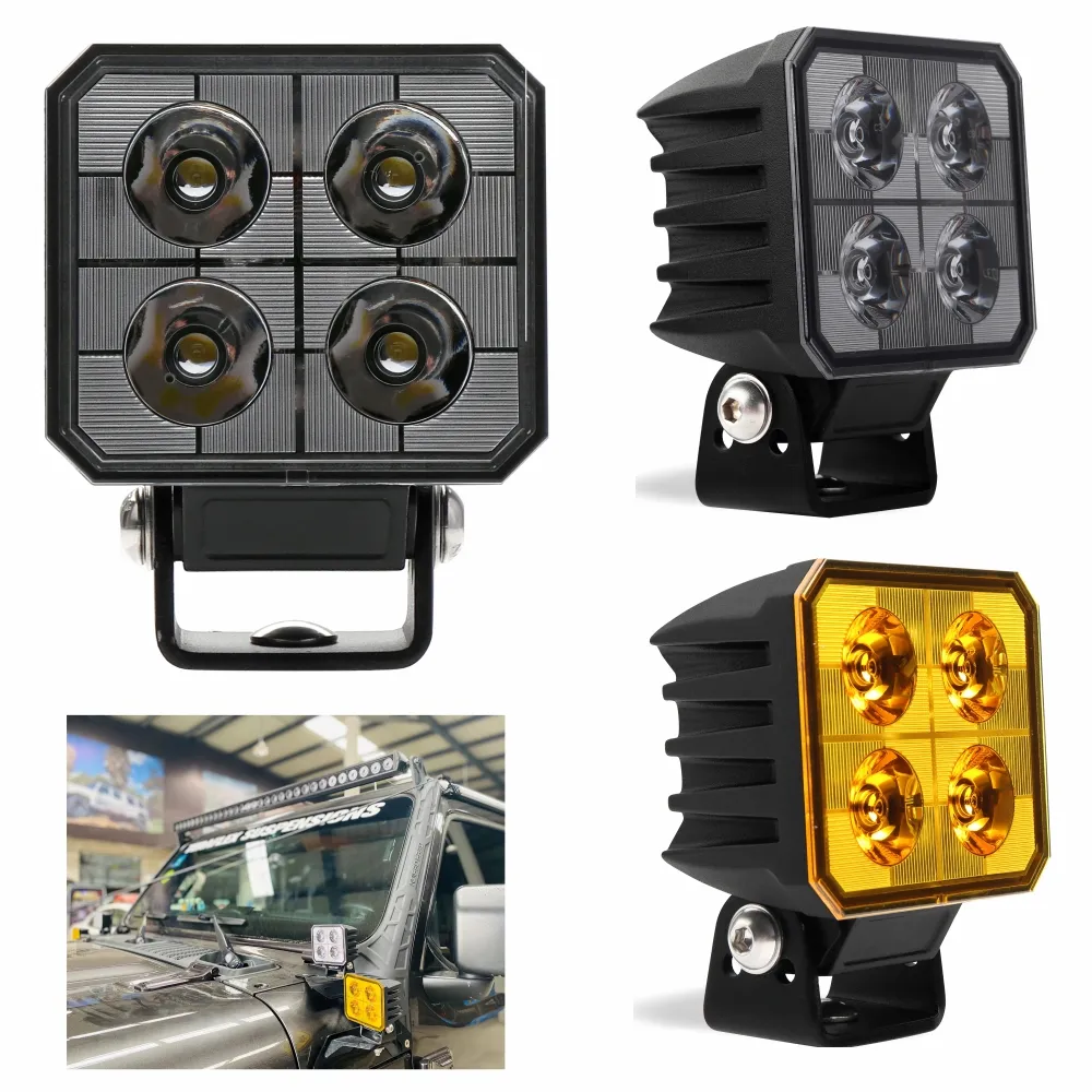 3inch 40w flood beam bright auxiliary work lights waterproof IP68 12v heavy duty auto led tractor work lights