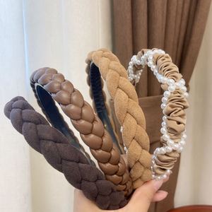 Chất Lượng Cao Mềm Mại Dễ Thương Ngọt Ngào Thời Trang Ngọc Trai Hairband Phụ Nữ Bling Đàn Hồi Băng Đô Phụ Kiện Tóc Cho Cô Gái - Product Image 6