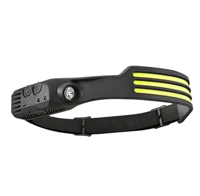 High Power Led Sensor Headlight Usb Rechargeable 18650 Built-In Battery Powerful 3 Cob Headlamp for Outdoor Camping Fishing
