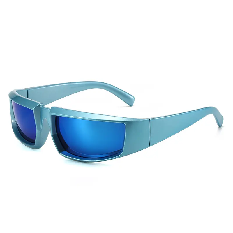 2023 New Personality Uv400 Black White Glasses Men Women Custom Logo Windproof Riding Designer Rimless Sports Shades Sunglasses