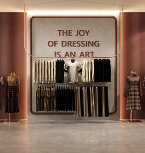 Custom Metal Wall-Mounted Clothing Rack | Boutique Display Fixtures Factory-Made Shop & Homeware Furniture <b>Clothes</b> Display Rack - Product Image 5