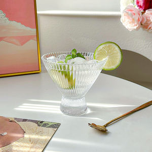 Vintage claro 230ml 8oz Bar vasos para beber cóctel sin tallo <span class=keywords><strong>Martini</strong></span> Margarita copa de vino con patas helado postre cuencos tazas - Product Image 2