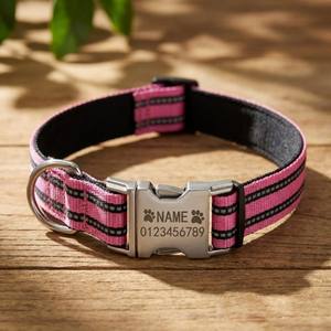 YG-106 Kerah Reflektif Sederhana Modis Berbahan Nilon Bergaris yang Bernapas - Product Image 4