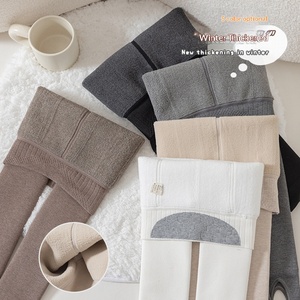 Winter Thickened Cotton Kids Leggings Lamb <strong>Fleece</strong> Warm Solid Color Girls Pantyhose - Product Image 3