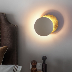 Italian Designer Nordic Modern Minimalist Eclipse-Themed <b>Bedside</b> <b>Wall</b> Lamp Rechargeable Wire-Free for Bedroom & Living Room - Product Image 6