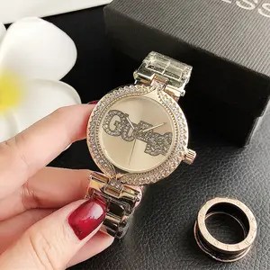 嘻哈女性手表冰镇钻石奢华reloj decorativo marca手表制造商OEM标志免费送货女士腕表