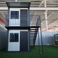 Maison conteneur pliable étanche à deux étages, cabane préfabriquée pour camp de travail, logement temporaire et bureau de chantier