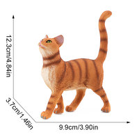Modèles d'animaux en PVC massif de simulation transfrontalière : Chat américain à poils courts et Shiba Inu (à assembler) – Figurines de bureau