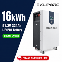 Batterie LiFePO4 16 kWh 51,2 V 314 Ah en gros, entrepôt Pologne DDP, système de stockage d'énergie solaire domestique, 8000 cycles