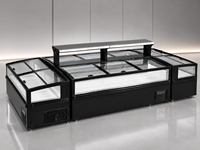 Lemari Pendingin Display Kaca Hemat Energi Komersial 2 Pintu Suhu Tunggal Horizontal Pendinginan Langsung Manual 220V