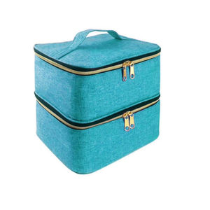Caja de Almacenamiento de Esmalte de Uñas Portátil, Estilo Bohemio, Material PU, Rectangular, Desmontable, Doble Capa, 30 Compartimentos, Venta al Por Mayor - Product Image 3