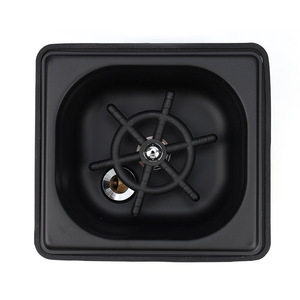 Rinse-gobelets commercial en acier inoxydable noir, lave-tasses intégré haute pression pour bar, café - Product Image 1