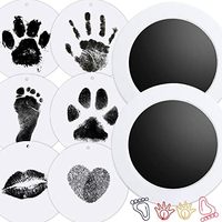 Sûr Non toxique sans contact peau infantile sans encre chat de compagnie chien empreinte de patte Souvenirs cadeaux rond famille mémoire tampon encreur nouveau-né cadeau de douche