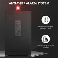 Diebstahlsicherer Mini-Stahltresor mit Festem Verschlussbolzen - Desktop- oder Wandmontierbarer Kleiner Digitaler Safe Tragbare Tresorbox mit Tastenfeld